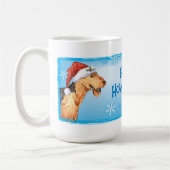 Happy Howliday Airedale Kaffeetasse (Links)