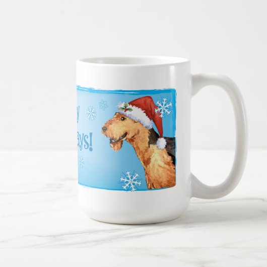Happy Howliday Airedale Kaffeetasse (Rechts)