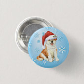 Happy Howliday Akita Button (Vorne & Hinten)