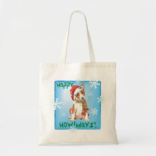 Happy Howliday Basenji Tragetasche (Vorne)