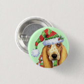 Happy Howliday Basset Button (Vorne & Hinten)