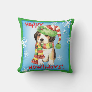Happy Howliday Beagle Kissen
