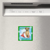 Happy Howliday Border Terrier Magnet (In Situ (Geschirrspüler))