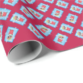 Happy Howliday Boston Terrier Geschenkpapier (Rolleneckpunkt)