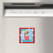Happy Howliday Boston Terrier Magnet (In Situ (Geschirrspüler))