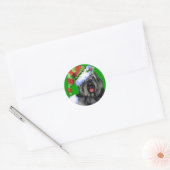Happy Howliday Bouvier Runder Aufkleber (Umschlag)
