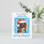 Happy Howliday Boykin Spaniel Einladung (Stehend Vorderseite)