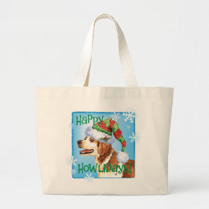 Happy Howliday Brittany Jumbo Stoffbeutel