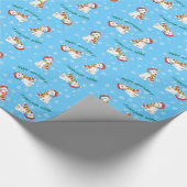 Happy Howliday Bull Terrier Geschenkpapier (Ecke)
