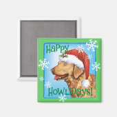 Happy Howliday Chessie Magnet (Vorderseite/Rückseite)