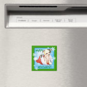 Happy Howliday Chinese Crested Magnet (In Situ (Geschirrspüler))