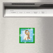 Happy Howliday Clumber Spaniel Magnet (In Situ (Geschirrspüler))