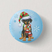 Happy Howliday Doberman Button (Vorderseite)