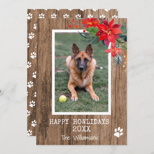 Happy Howliday Dog Foto (Vorne/Hinten)