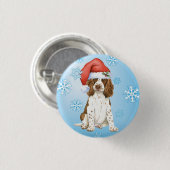 Happy Howliday English Springer Spaniel Button (Vorne & Hinten)
