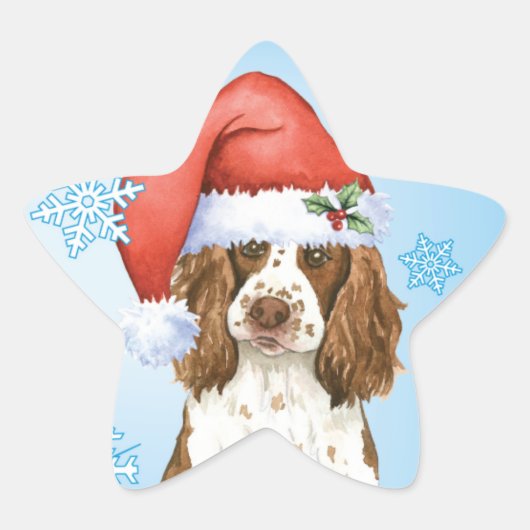 Happy Howliday English Springer Spaniel Stern-Aufkleber (Vorderseite)