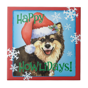 Happy Howliday Finland Lapphund Fliese
