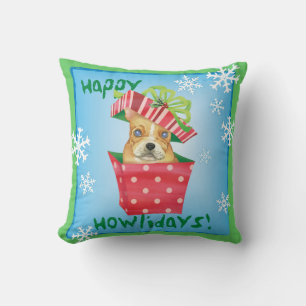 Happy Howliday French Bulldog Kissen
