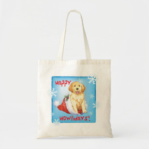Happy Howliday Golden Retriever Tragetasche
