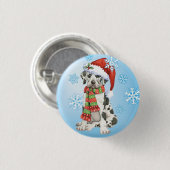Happy Howliday Great Dane Button (Vorne & Hinten)