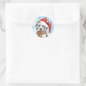 Happy Howliday Great Dane Runder Aufkleber (Tasche)