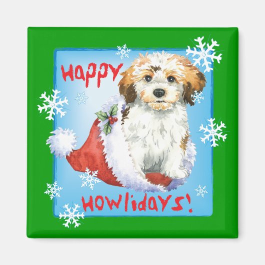 Happy Howliday Havanese Magnet (Vorne)
