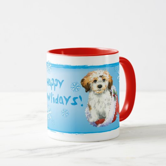 Happy Howliday Havanese Tasse (VorderseiteRechts)
