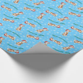 Happy Howliday Ibizan Hound Geschenkpapier (Ecke)