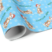 Happy Howliday Ibizan Hound Geschenkpapier (Rolleneckpunkt)