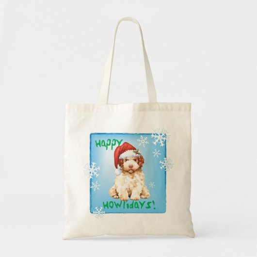 Happy Howliday Lagotto Romagnolo Tote Bag Tragetasche (Vorne)