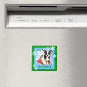 Happy Howliday Long Coat Chihuahua Magnet (In Situ (Geschirrspüler))