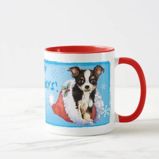 Happy Howliday Long Coat Chihuahua Tasse (Rechts)