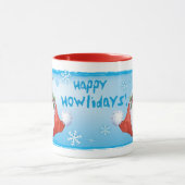 Happy Howliday Long Coat Chihuahua Tasse (Zentrum)
