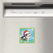 Happy Howliday Malemute Magnet (In Situ (Geschirrspüler))