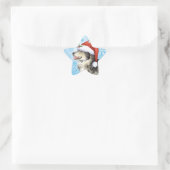 Happy Howliday Malemute Stern-Aufkleber (Tasche)
