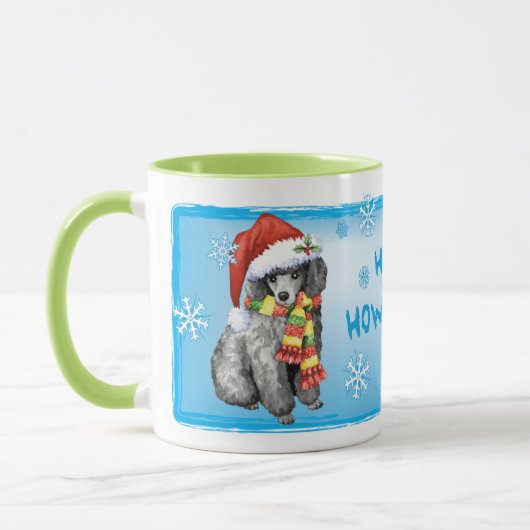 Happy Howliday Miniatur Poodle Tasse (Links)