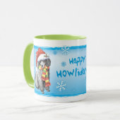 Happy Howliday Miniatur Poodle Tasse (Vorderseite Links)