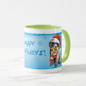Happy Howliday Miniatur Poodle Tasse (VorderseiteRechts)