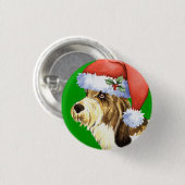 Happy Howliday PBGV Button (Vorne & Hinten)
