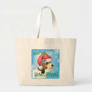 Happy Howliday PBGV Jumbo Stoffbeutel
