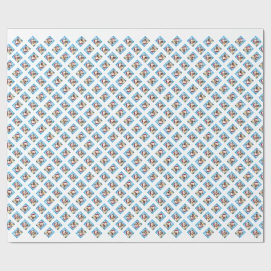 Happy Howliday Pit Bull Terrier Geschenkpapier (Flach)