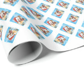 Happy Howliday Pit Bull Terrier Geschenkpapier (Rolleneckpunkt)