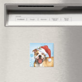 Happy Howliday Pit Bull Terrier Magnet (In Situ (Geschirrspüler))