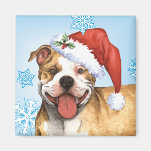 Happy Howliday Pit Bull Terrier Magnet