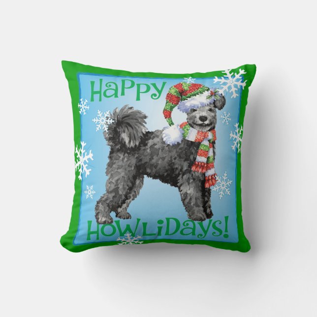 Happy Howliday Pumi Kissen (Vorderseite)