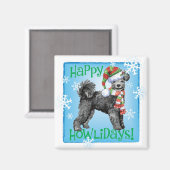 Happy Howliday Pumi Magnet (Vorderseite/Rückseite)