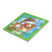 Happy Howliday Toller Fliese (Seite)