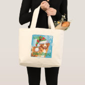 Happy Howliday Toller Jumbo Stoffbeutel (Vorderseite (Produkt))
