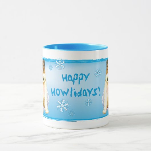 Happy Howliday Wire Fox Terrier Tasse (Zentrum)