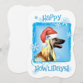Happy Howlidays Afghan Feiertagskarte (Vorne/Hinten)